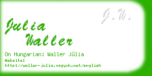 julia waller business card